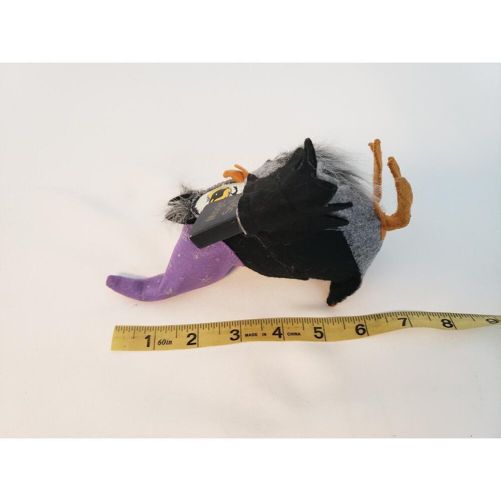 Vintage Annalee Wizard Owl Figurine 2007 Halloween Magic Spells Book & Wand - Picture 11 of 11